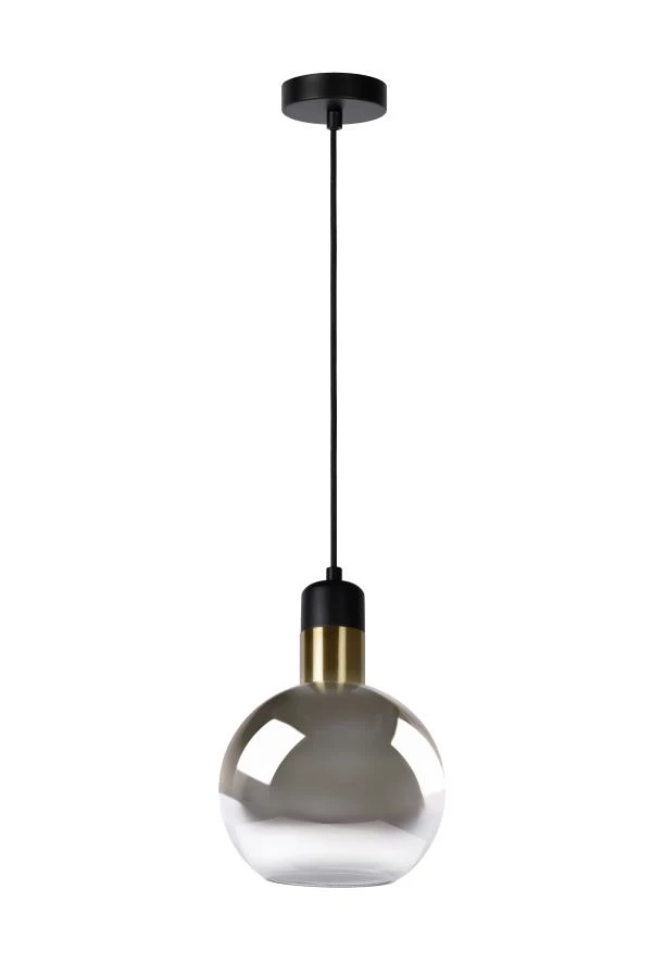 Lucide JULIUS - Pendant light - Ø 20 cm - 1xE27 - Smoke Grey - turned off